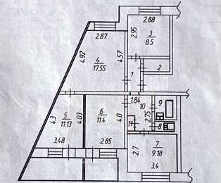 квартира г Старый Оскол мкр-н Солнечный, 17 фото 6