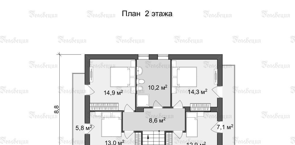 дом р-н Заокский Малаховское муниципальное образование, Гельвеция кп, 105 фото 4