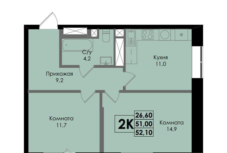 квартира г Ростов-на-Дону р-н Ленинский Ботаника жилой комплекс фото 1