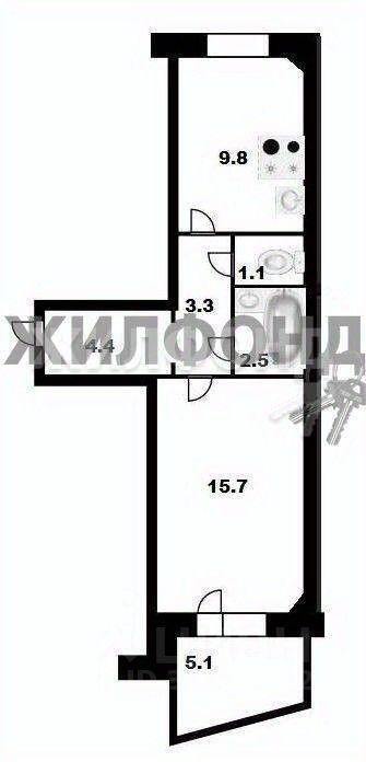 квартира г Новосибирск р-н Ленинский ул Хилокская 1б ЖК «Хороший» фото 6