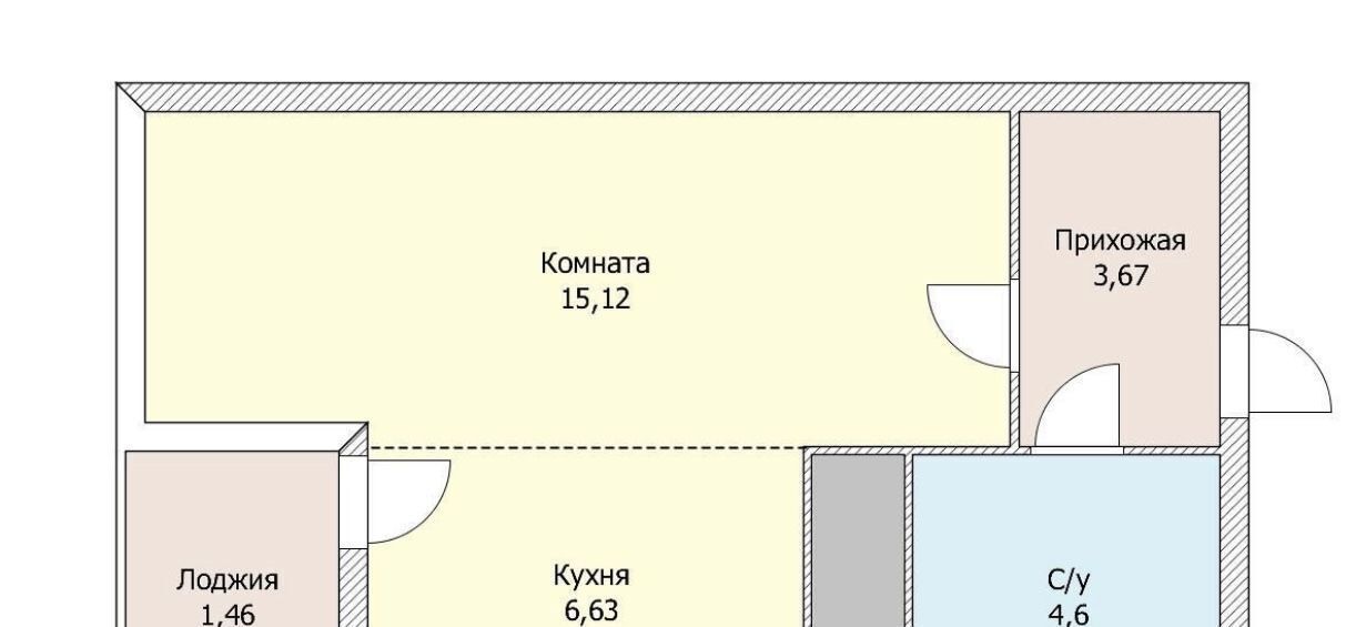 квартира г Краснодар р-н Прикубанский ул им. Архитектора Ишунина 7/1к 1 ЖК «Солнечный город» фото 13