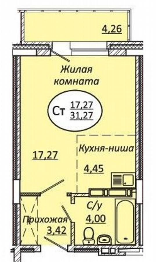 квартира г Новосибирск р-н Дзержинский Золотая Нива ул Авиастроителей 18 фото 2