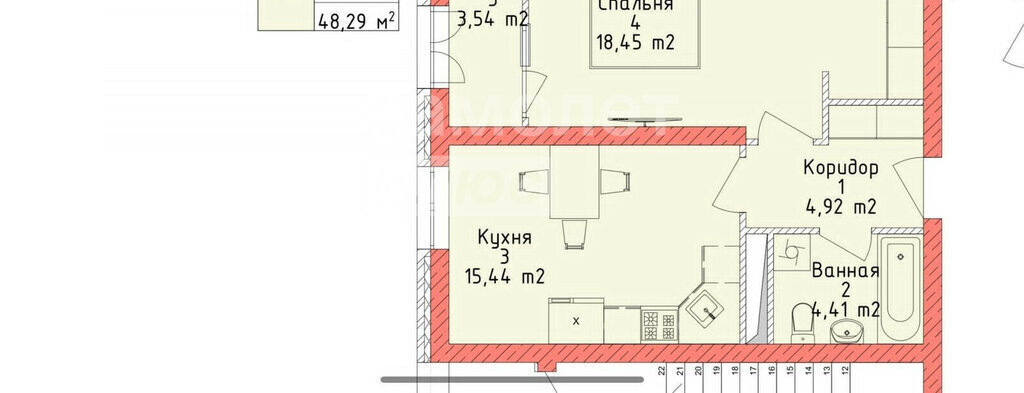 квартира г Грозный б-р Султана Дудаева 8 Грозный, Ахматовский район фото 10