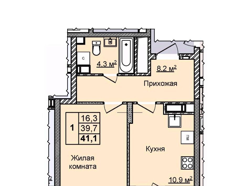 квартира г Нижний Новгород Горьковская ЖК «Цветы 2» фото 1