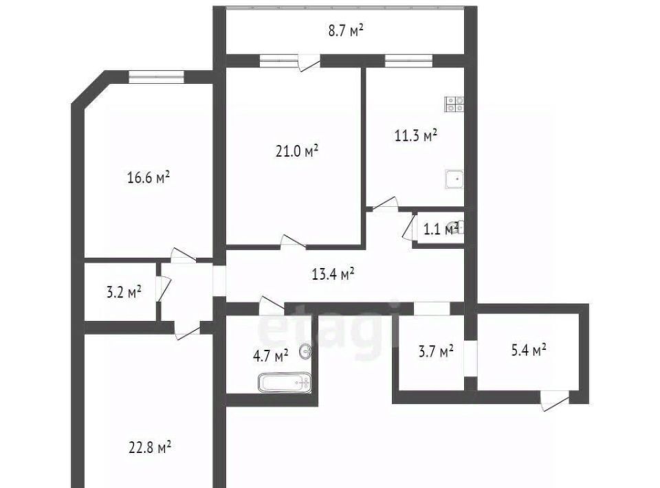 квартира г Саратов р-н Кировский ул Университетская 59ак/2 фото 2