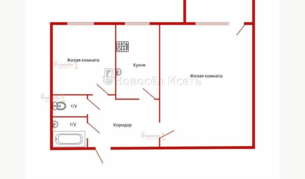 квартира г Екатеринбург р-н Чкаловский Ботаническая Вторчермет Санаторная улица, 35 фото 1