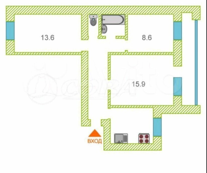 квартира г Тюмень ул Мира 27 Калининский административный округ фото 17