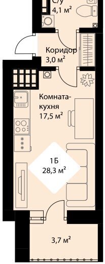 квартира г Екатеринбург р-н Орджоникидзевский Уральская пр-кт Космонавтов 3 ЖК Веер Парк фото 1