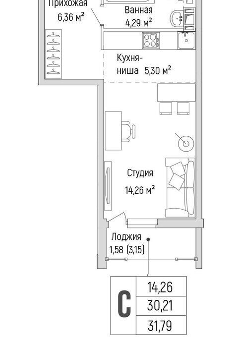 квартира г Красногорск Павшино жилой комплекс Рига Хиллс фото 1