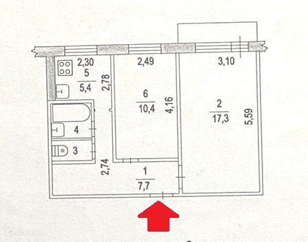 квартира г Хабаровск р-н Железнодорожный ул Костромская 54 Хабаровск городской округ фото 2