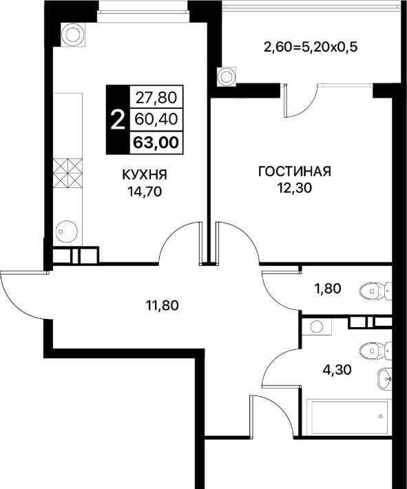 квартира г Ростов-на-Дону р-н Первомайский ул Берберовская 19с/2 фото 1