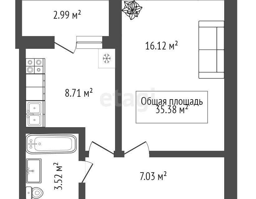 квартира г Новосибирск р-н Ленинский ул Романтиков 12 Новосибирск городской округ фото 10