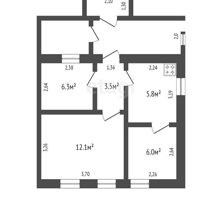 квартира р-н Тамбовский с Тамбовка ул Калининская 96 фото 19