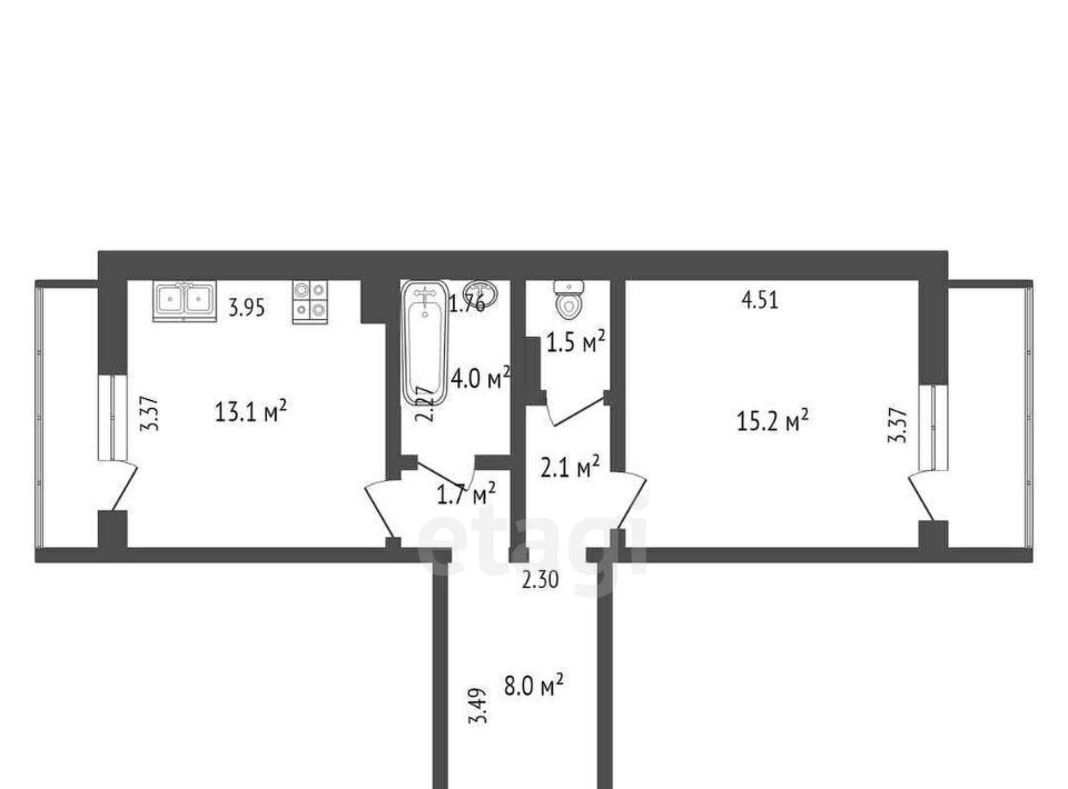 квартира г Краснодар р-н Прикубанский ул им. Академика Лукьяненко П.П. 34 фото 14