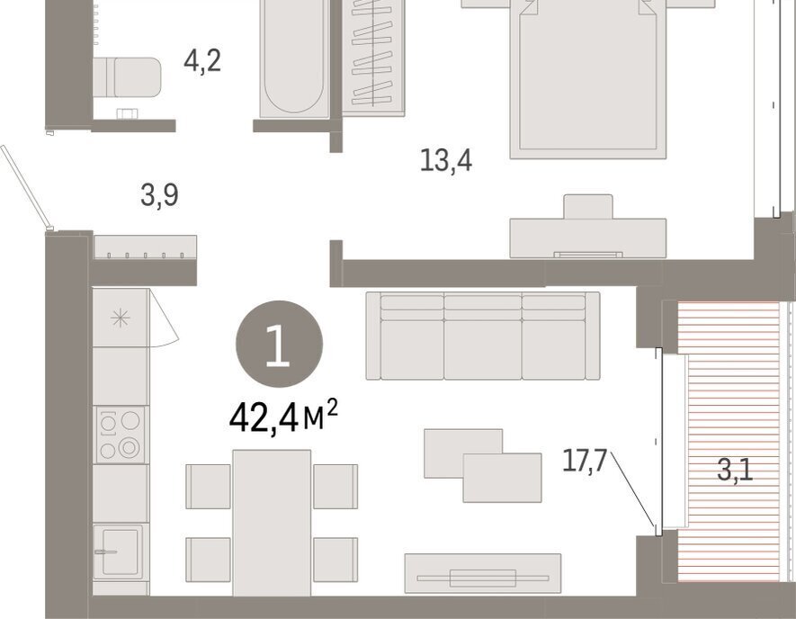 квартира г Тюмень жилой комплекс На Минской фото 2