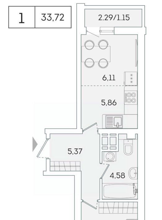 квартира р-н Всеволожский г Мурино ул Графская 6к/1 ЖК Lampo Девяткино фото 1