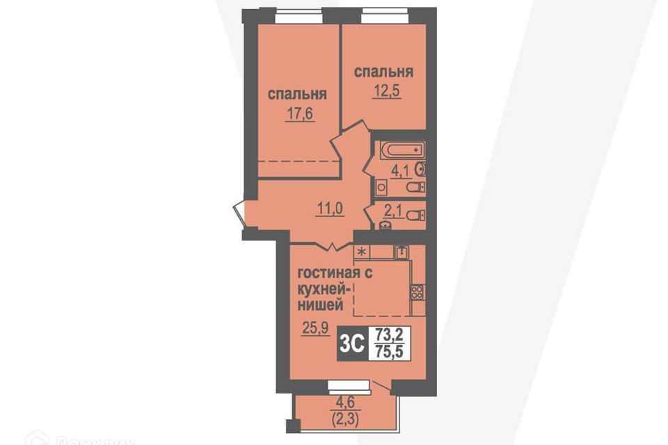 квартира рп Кольцово пр-кт Никольский 11 рп. Кольцово городской округ фото 1