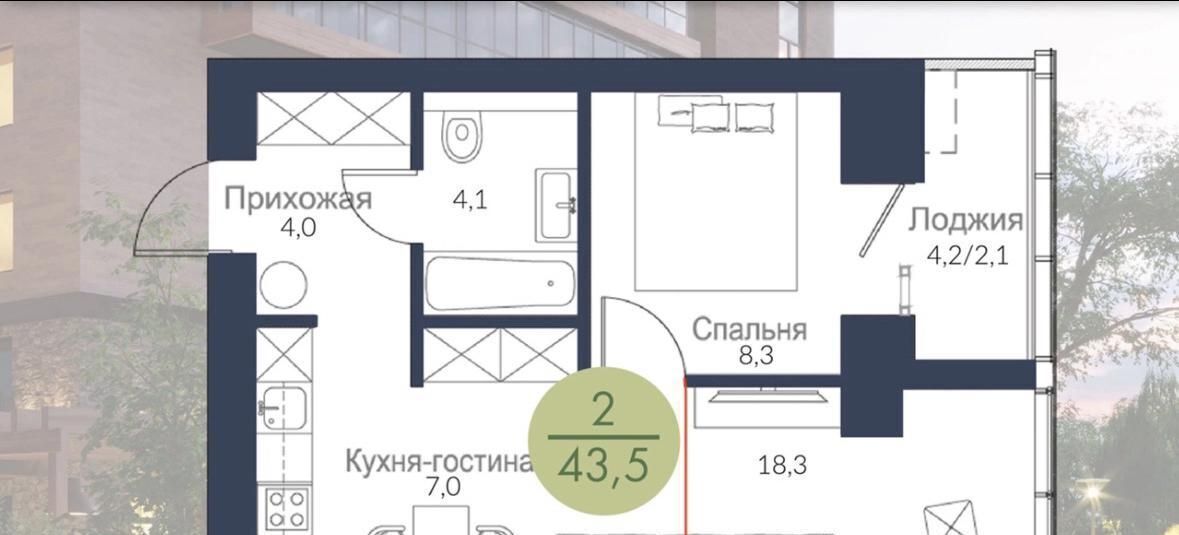 квартира г Красноярск р-н Свердловский наб Ярыгинская 11 ЖК «Белые росы» фото 1