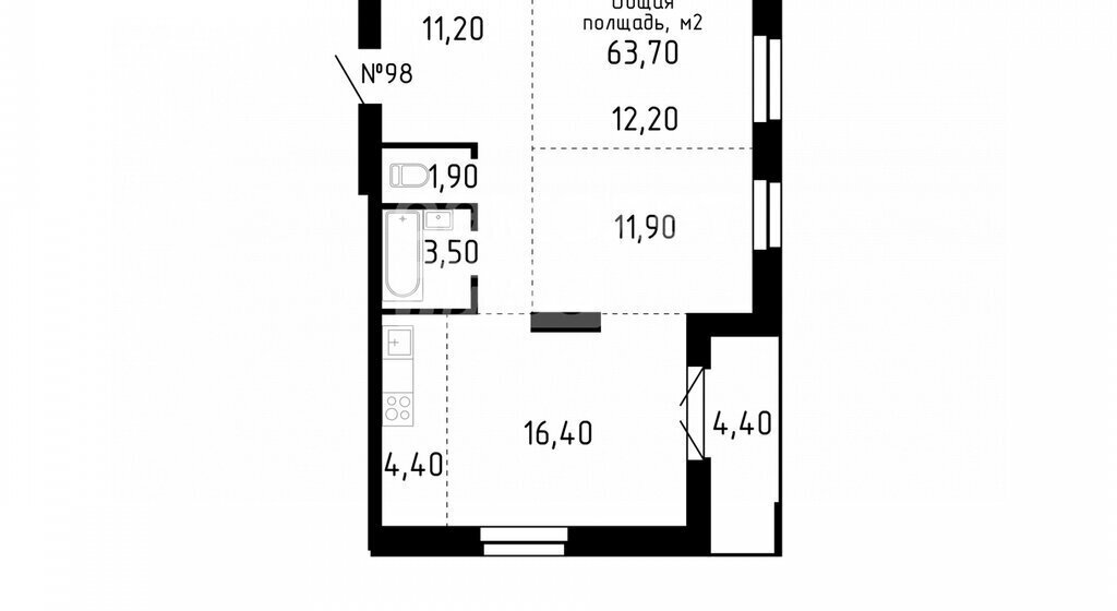 квартира г Барнаул р-н Центральный ул Никитина 12 фото 1