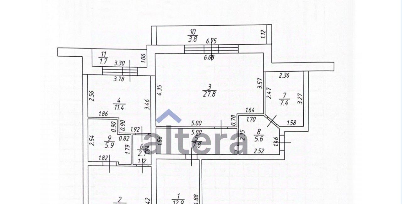 квартира г Казань р-н Советский Суконная слобода ул Космонавтов 44 фото 2