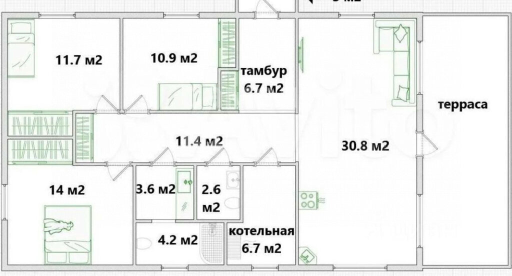 дом р-н Омский п Горячий Ключ ул Цветочная Дружинское сельское поселение фото 3