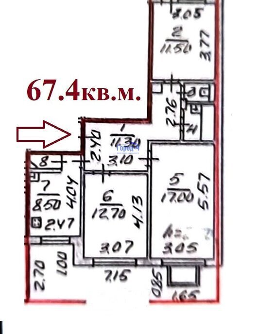 квартира г Чебоксары р-н Московский ул Гражданская 101к/1 фото 2