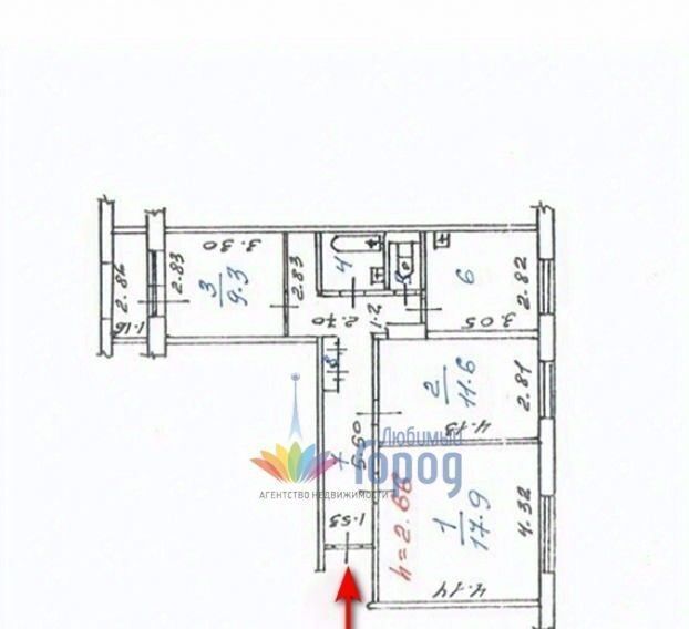 квартира г Новокузнецк р-н Куйбышевский ул Глинки 3 фото 25