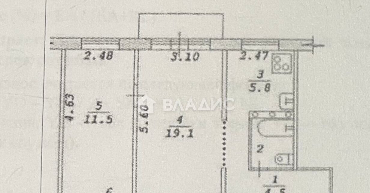 квартира г Новосибирск р-н Калининский ул Объединения 84 Микрорайон №4 фото 9