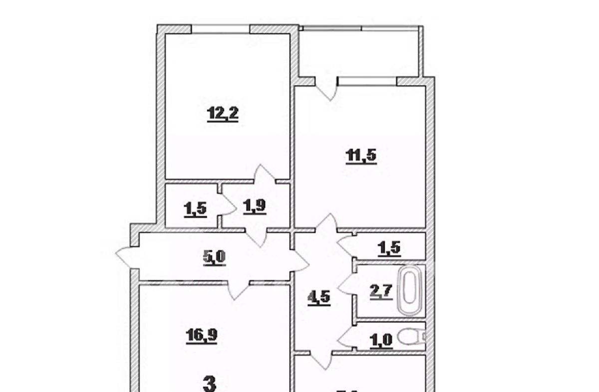 квартира г Калининград р-н Московский б-р Л.Шевцовой 19 фото 13