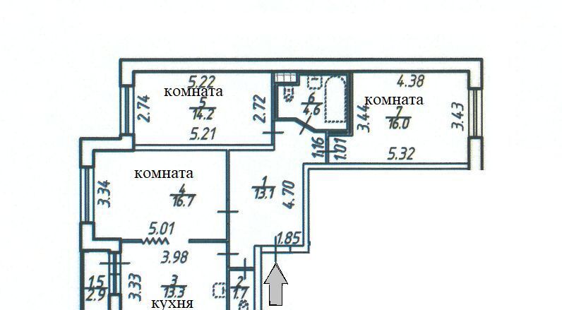 квартира г Санкт-Петербург метро Проспект Просвещения ул Кустодиева 3к/2 округ № 15 фото 2