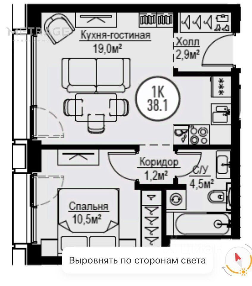 квартира г Москва ЮЗАО Южнопортовый пр-кт Волгоградский 32/5 1 ЖК «Метрополия» Московская область фото 3