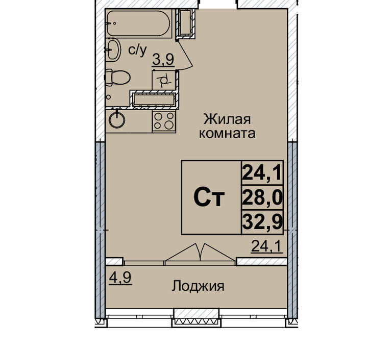 квартира г Нижний Новгород р-н Нижегородский Горьковская ЖК «Горизонты Нижнего» фото 1