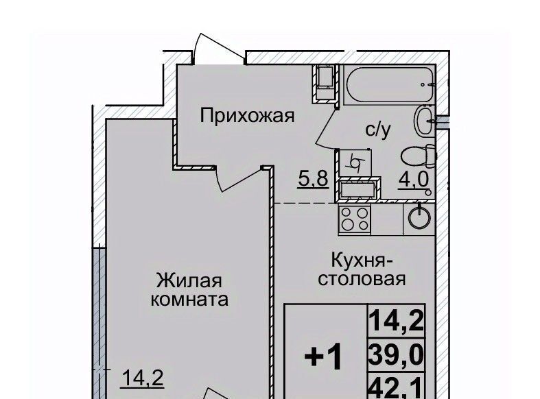 квартира г Нижний Новгород р-н Нижегородский Горьковская ЖК «Горизонты Нижнего» фото 1