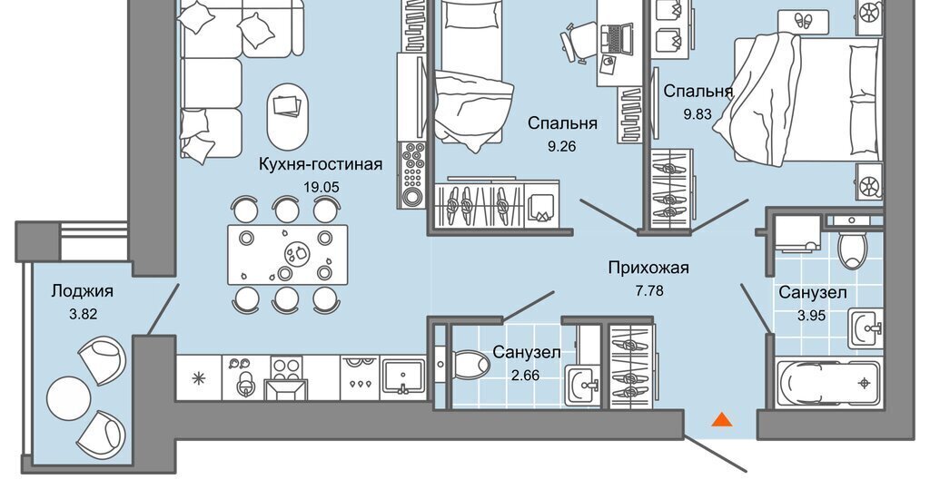 квартира г Киров р-н Ленинский ул Слобода Урванцево ЖК ZNAK ЖК Знак фото 1