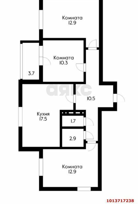 квартира г Краснодар р-н Прикубанский ул Скандинавская 1к/4 фото 1