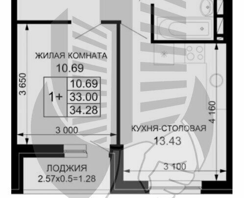 квартира г Краснодар р-н Прикубанский ул Скандинавская 1к/11 фото 1