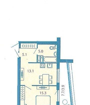 квартира г Омск р-н Кировский микрорайон Зелёная Река 2 фото 20