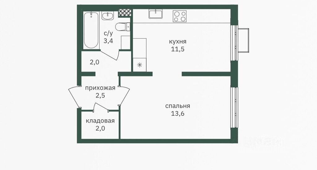 квартира г Москва метро Лесопарковая ш Варшавское 170ек/9 муниципальный округ Чертаново Южное фото 12