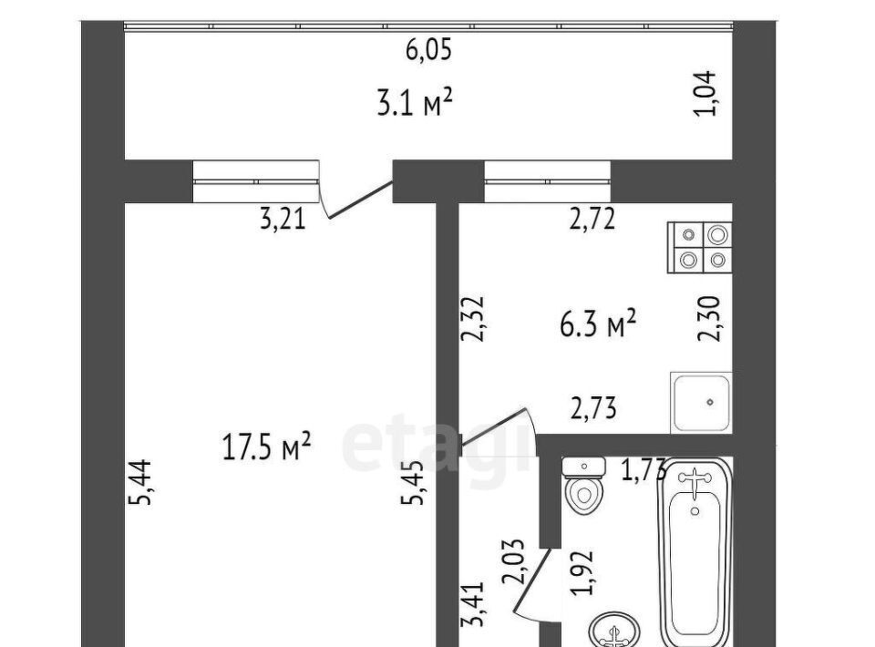 квартира г Стерлитамак ул 7 Ноября 103 фото 10