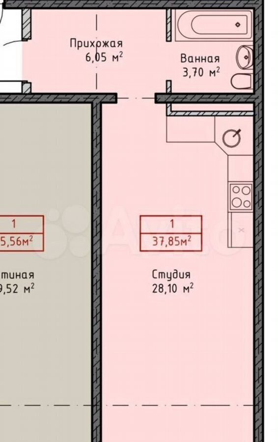 квартира г Махачкала р-н Кировский квартал КОР КОР, Хрустальная ул., 6 фото 7