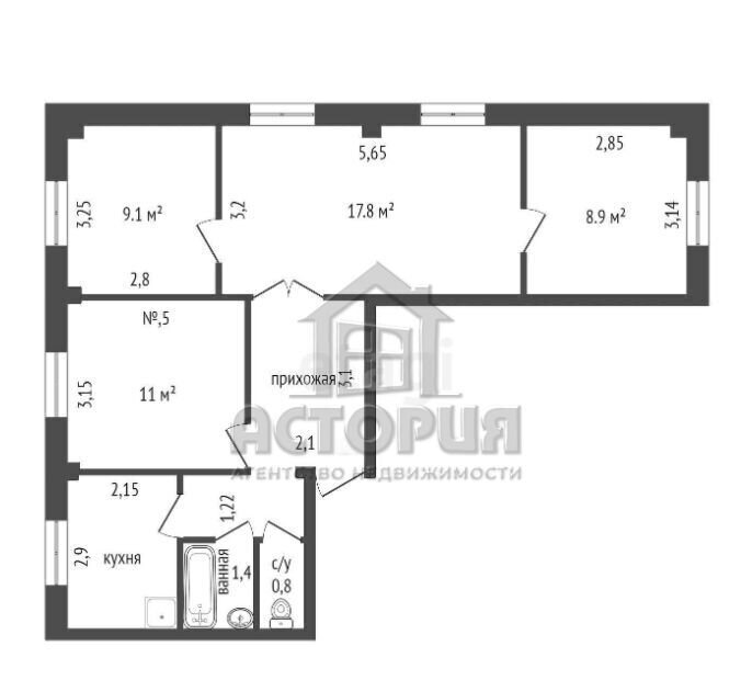 квартира р-н Березовский п Березовка ул Заводская 57 Березовка фото 29