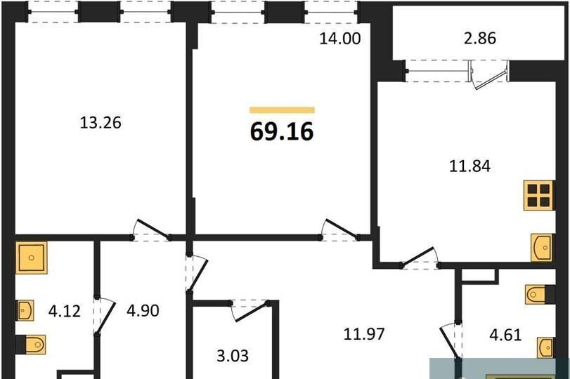 квартира г Воронеж р-н Левобережный ул Ленинградская 29б ЖК "Заря",ЖК "Заря","Заря" фото 1