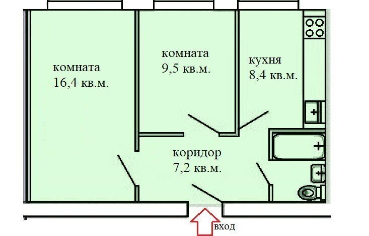 квартира г Архангельск р-н округ Варавино-Фактория пер 1-й Ленинградский 17 фото 11