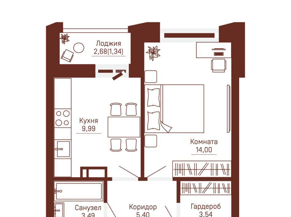 квартира г Пермь р-н Дзержинский ул Кронштадтская 39 фото 1