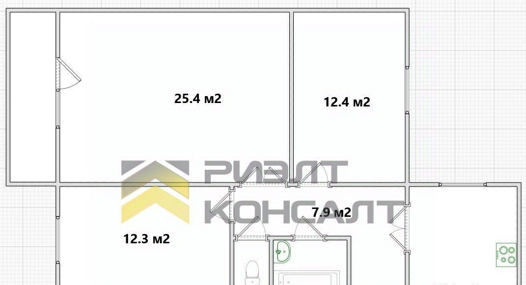 квартира г Омск р-н Центральный ул Осоавиахимовская 185к/3 Центральный АО фото 18