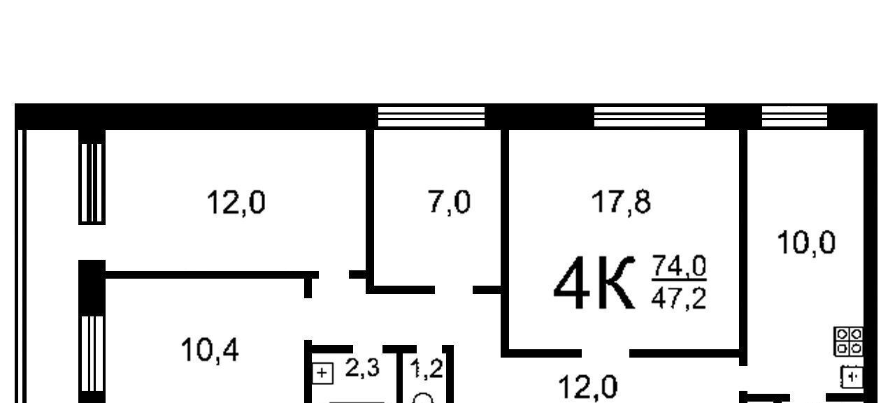 квартира р-н Кстовский г Кстово мкр 2-й 4 фото 2