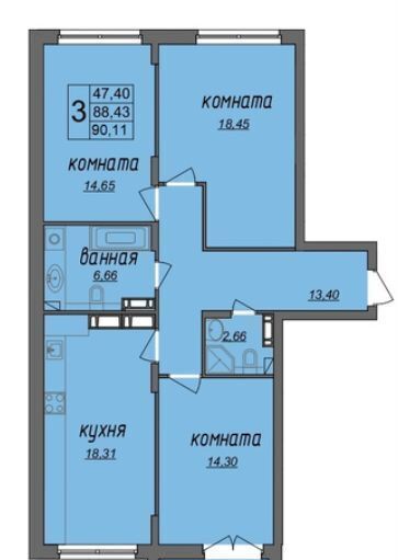 квартира г Муром ул Колхозная ЖК «Новый Горизонт» фото 3