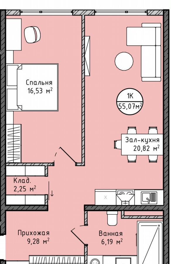 квартира г Махачкала р-н Ленинский пр-кт Насрутдинова 162 фото 1