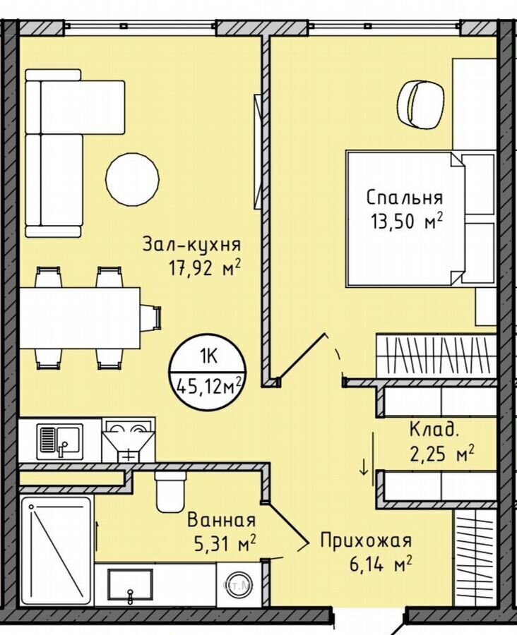 квартира г Махачкала р-н Ленинский пр-кт Насрутдинова 162 фото 2