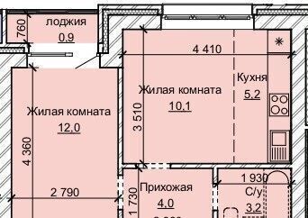 квартира г Барнаул р-н Центральный ул Анатолия 304 ЖК «Карамель» фото 2